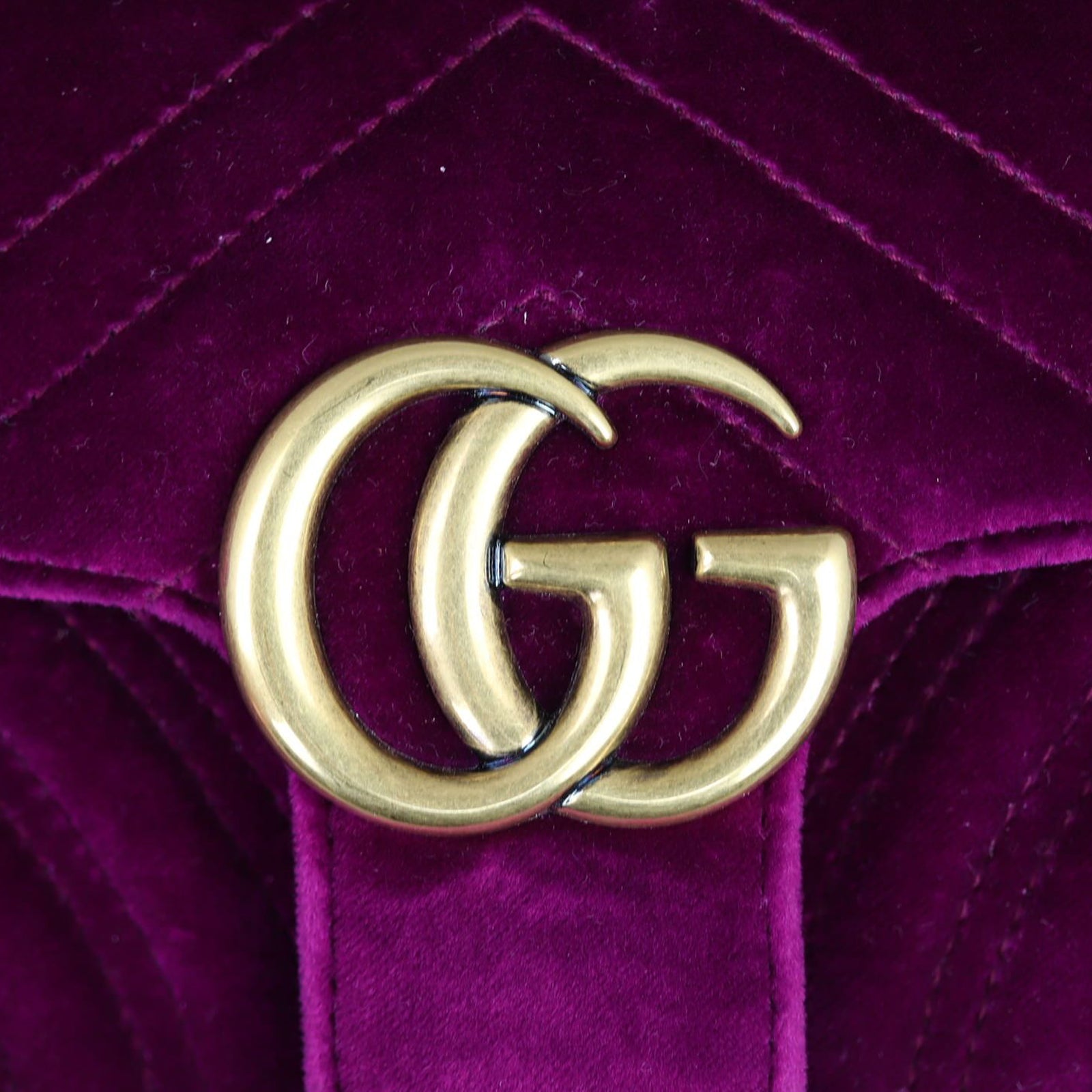 Gucci GG Marmont Velvet Mini Shoulder Bag Hardware