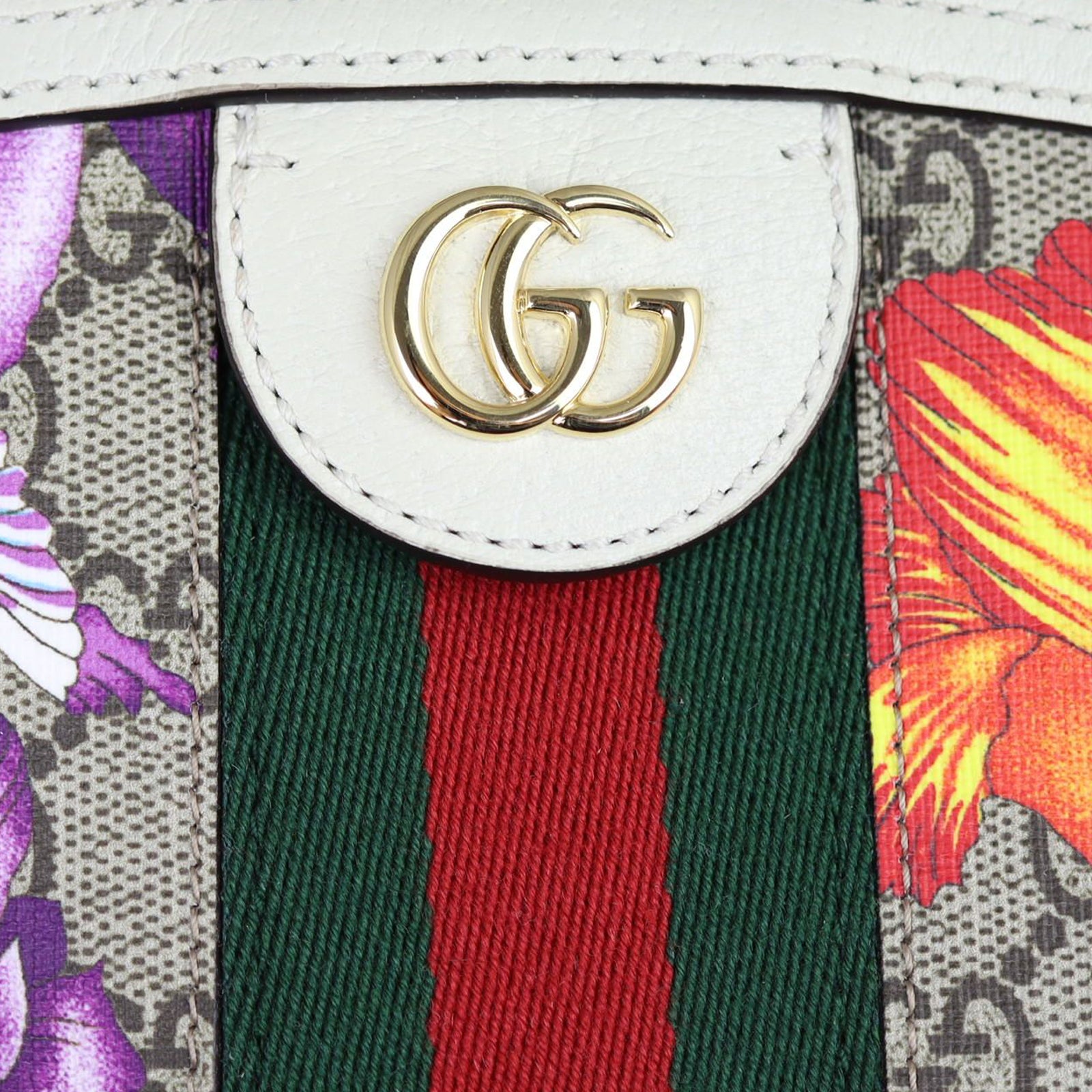 Gucci Flora GG Supreme Ophidia Small Shoulder Bag Hardware