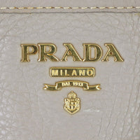 Prada Vitello Daino Front Zip Hobo Hardware