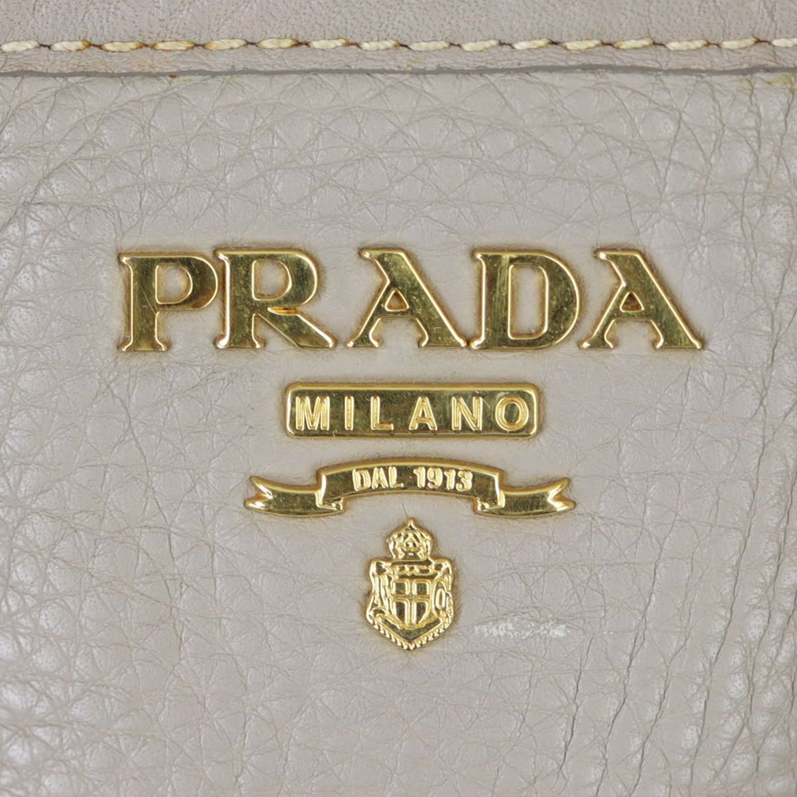 Prada Vitello Daino Front Zip Hobo Hardware