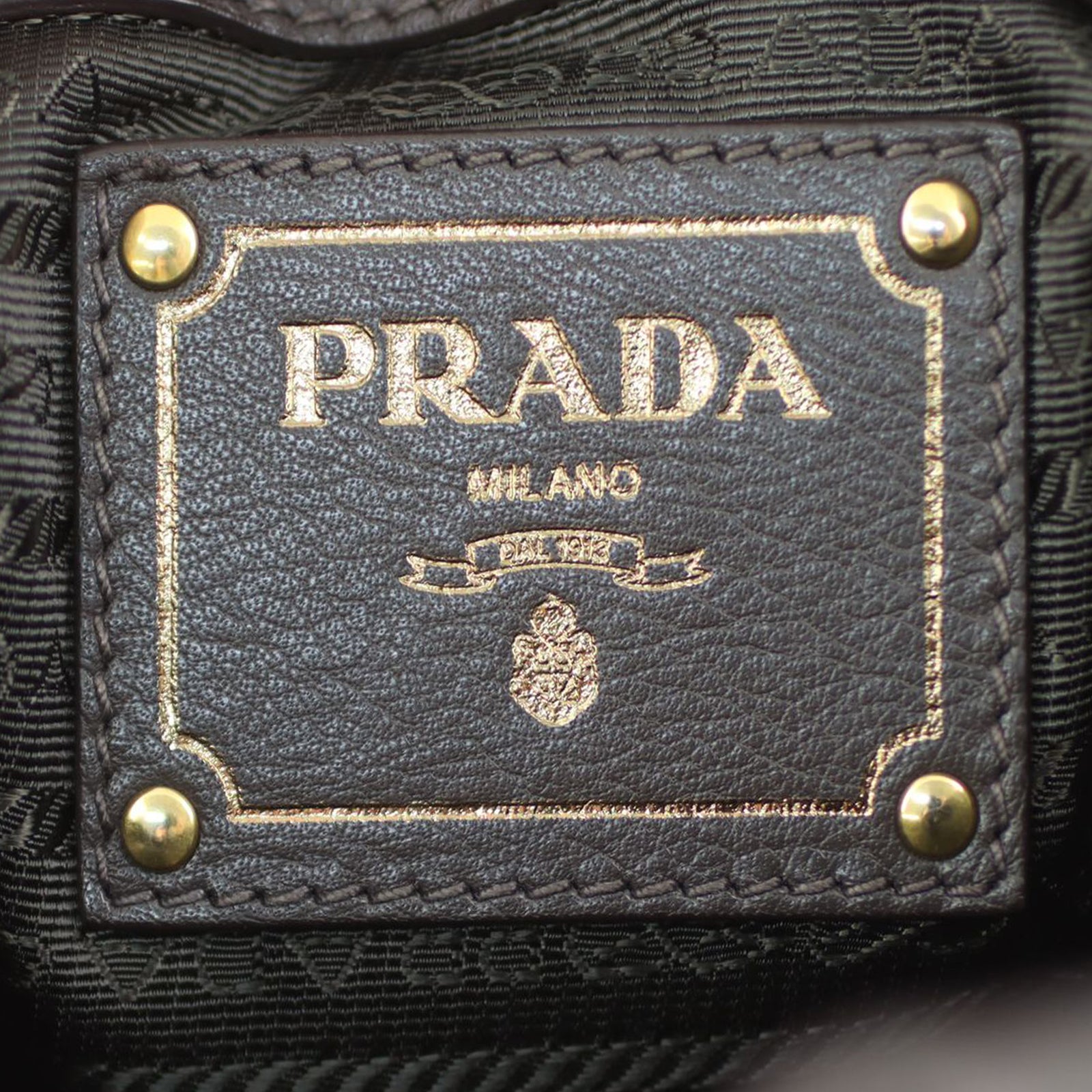 Prada Top Handle Gathered Tote Hardware