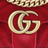 Gucci GG Marmont Velvet Mini Shoulder Bag Hardware