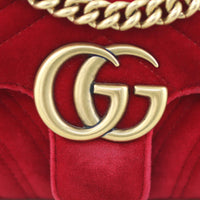 Gucci GG Marmont Velvet Mini Shoulder Bag Hardware