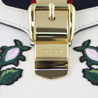 Gucci Sylvie Embroidered Top Handle Mini Bag Hardware