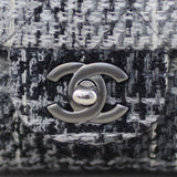 Chanel Tweed Double Flap Medium Hardware