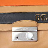 Prada Saffiano Righe Crossbody Hardware