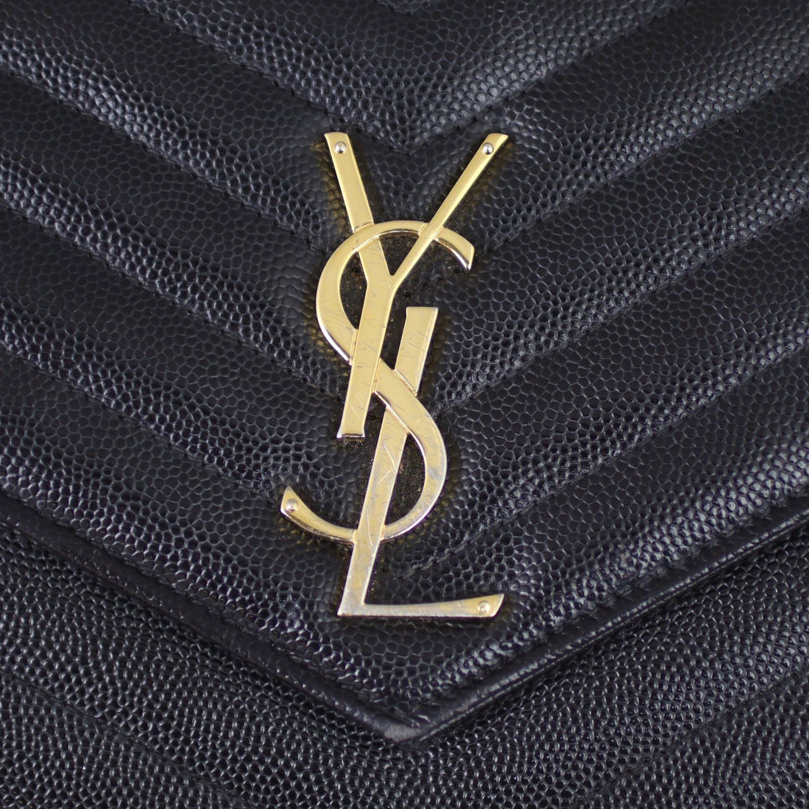 Saint Laurent Monogram Envelope Chain Wallet Hardware