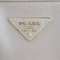 Prada Saffiano Lux Galleria Double Zip Tote Mini Hardware