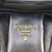 Prada Vitello Daino Antik Metallic Bowler Hardware