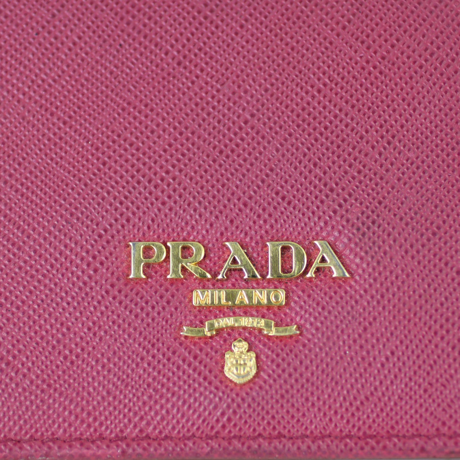 Prada Saffiano Compact Wallet Hardware