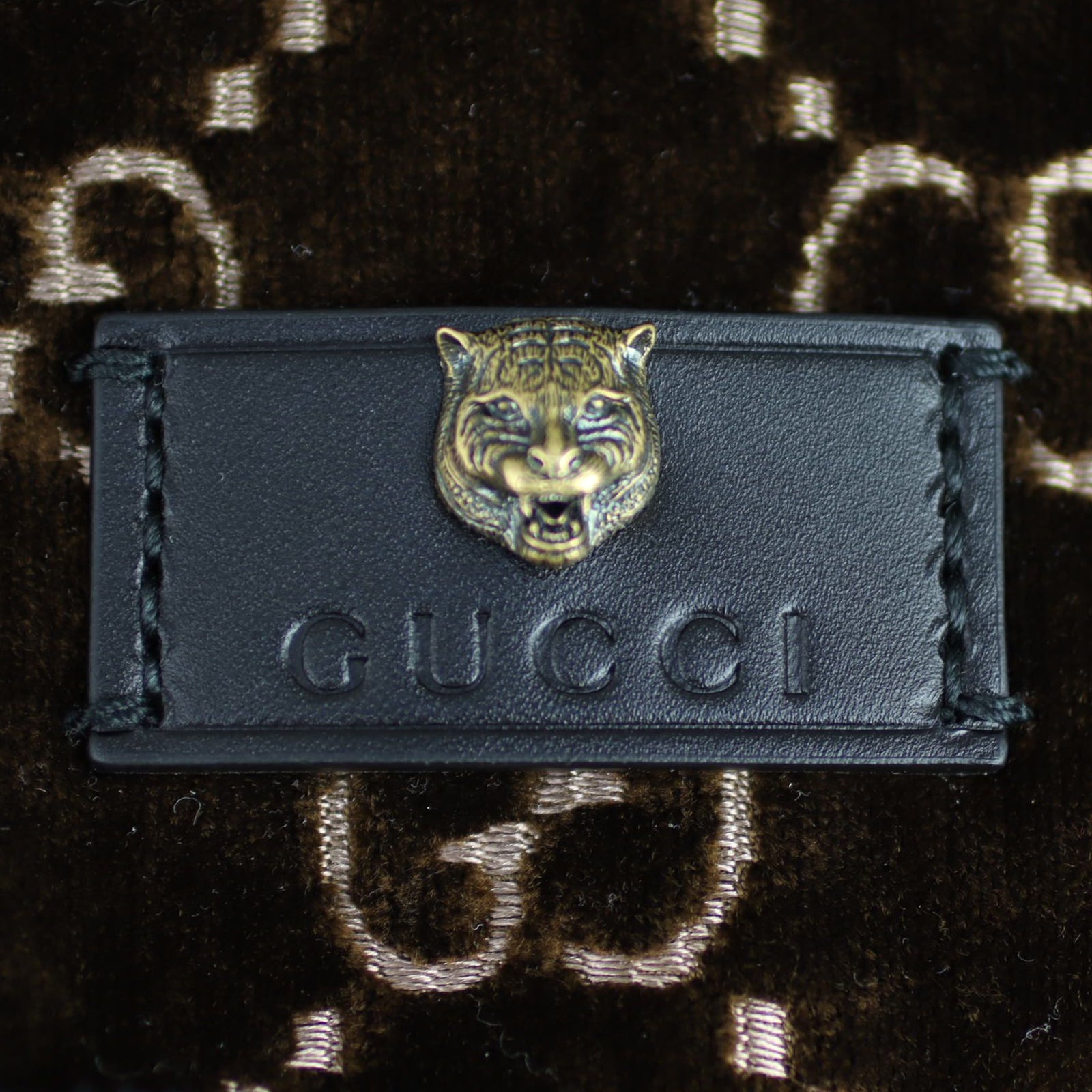 Gucci GG Medium Velvet Backpack Hardware