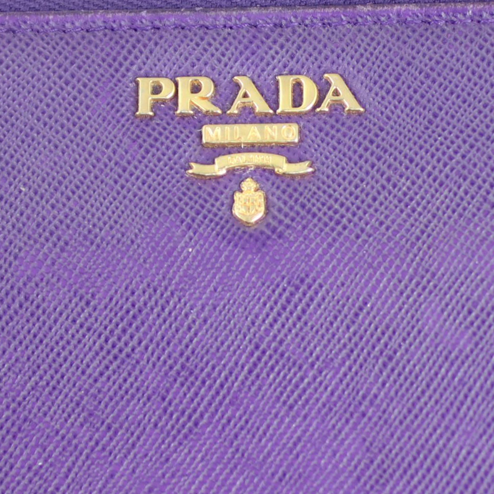 Prada Saffiano Zip Wallet Hardware