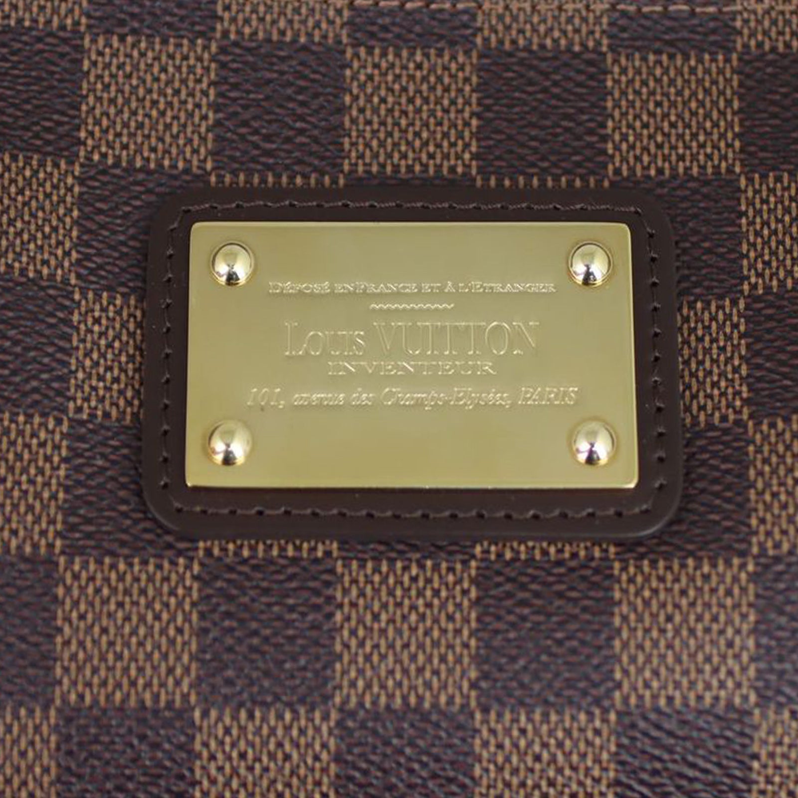Louis Vuitton Eva Pochette Damier Ebene Hardware