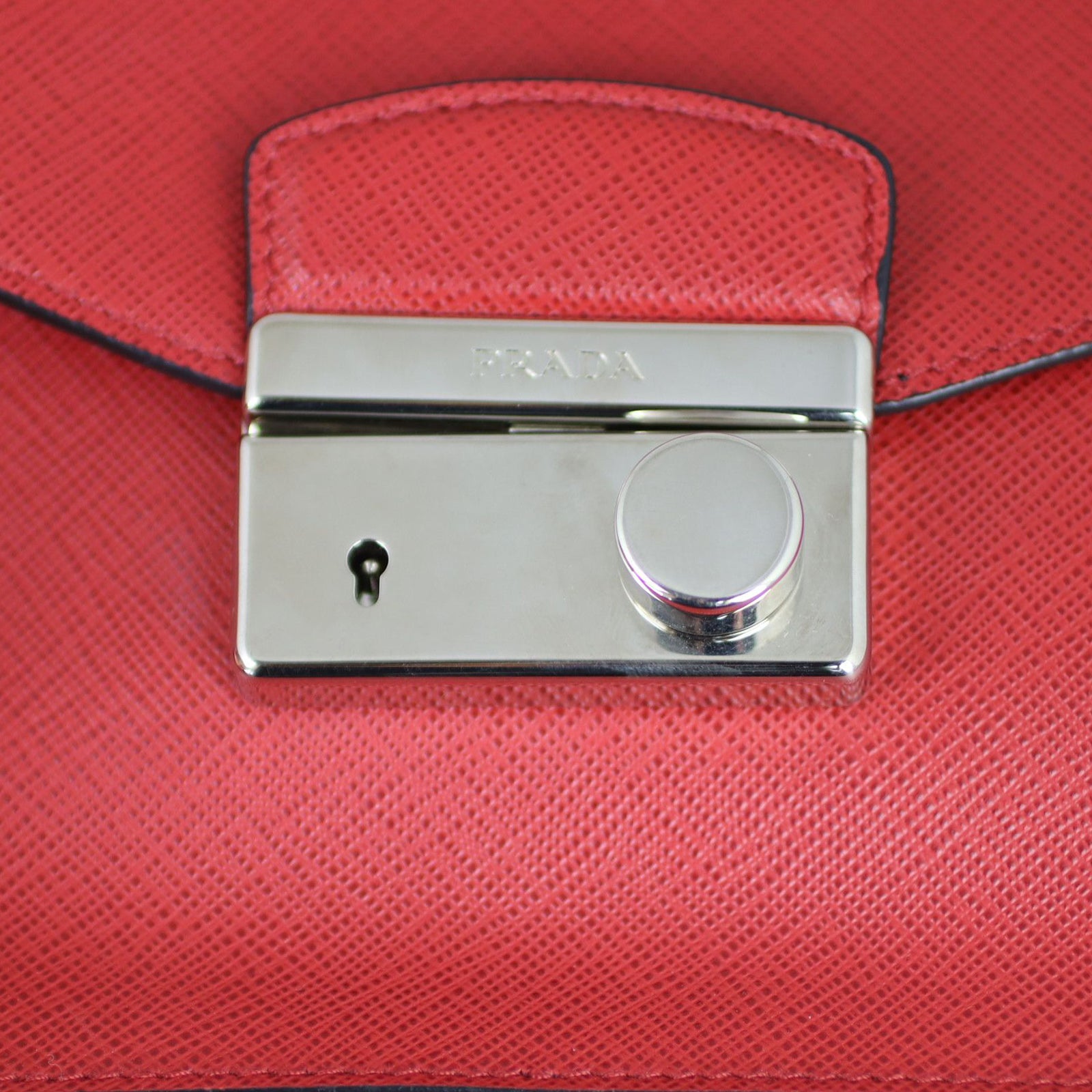 Prada Saffiano Lux Sound Crossbody Bag Hardware