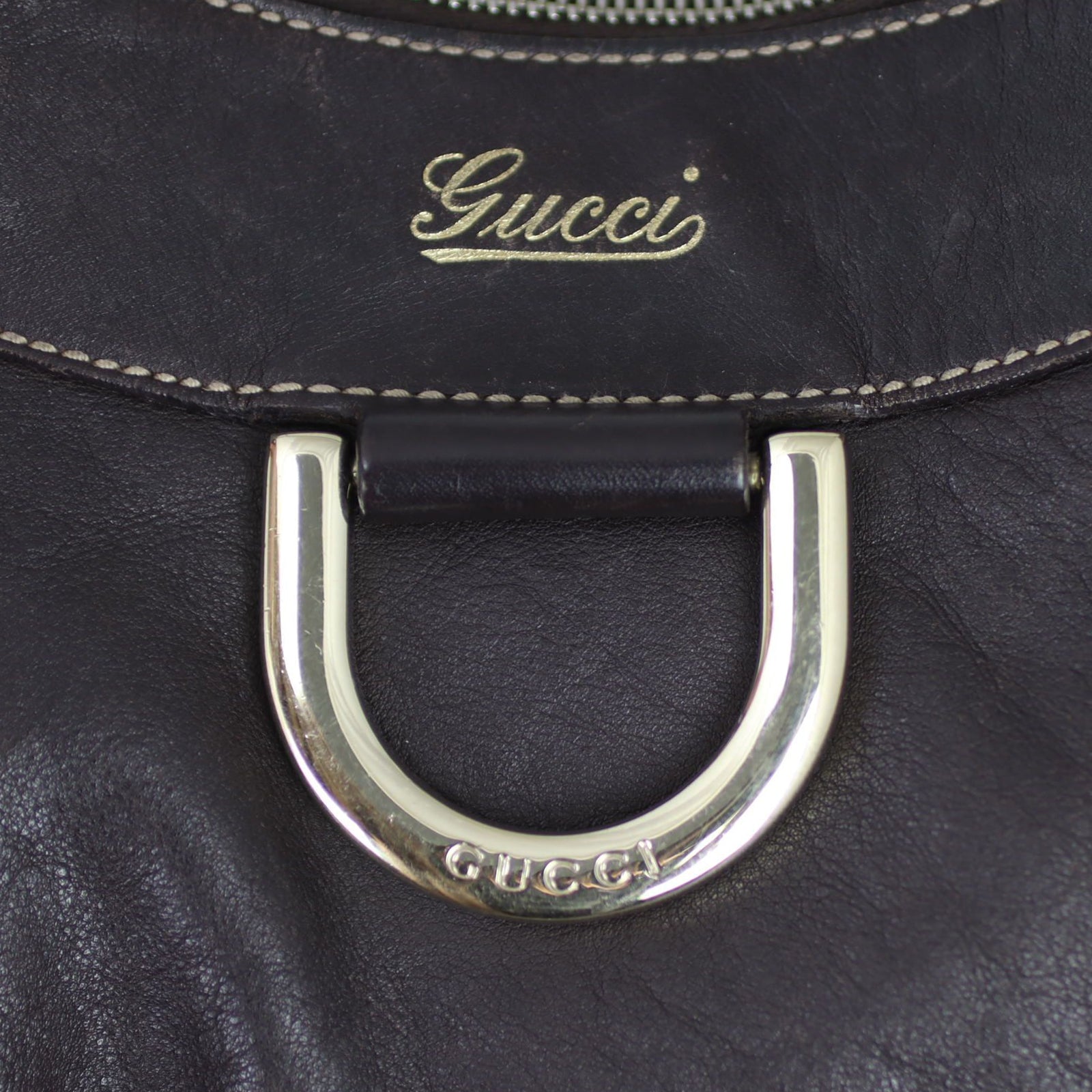 Gucci Abbey D-Ring Leather Hobo Hardware