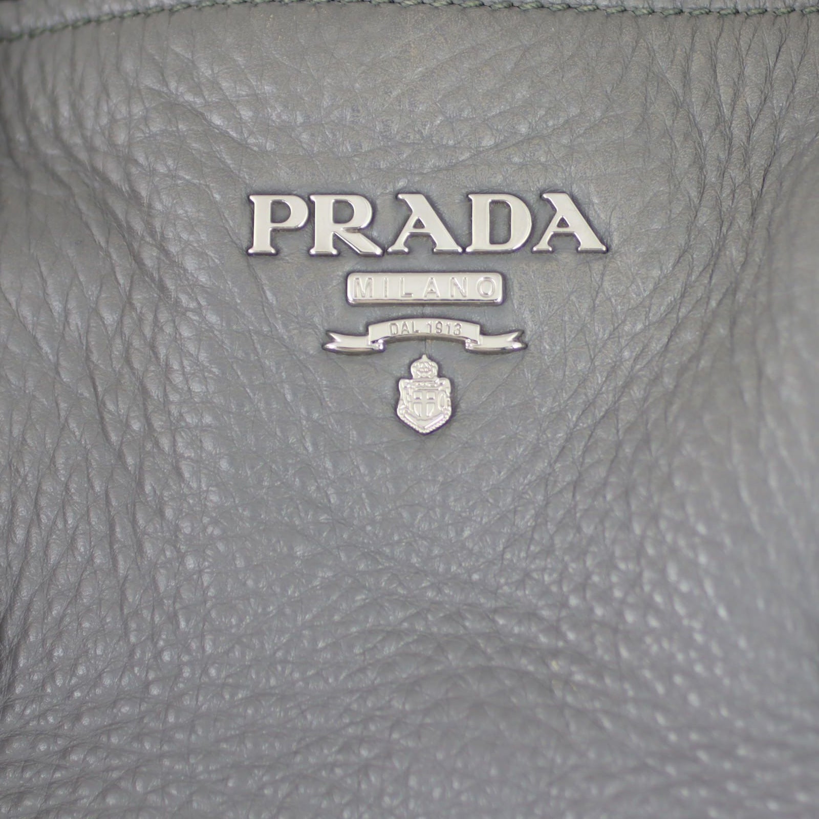 Prada Vitello Daino Two Way Tote Hardware