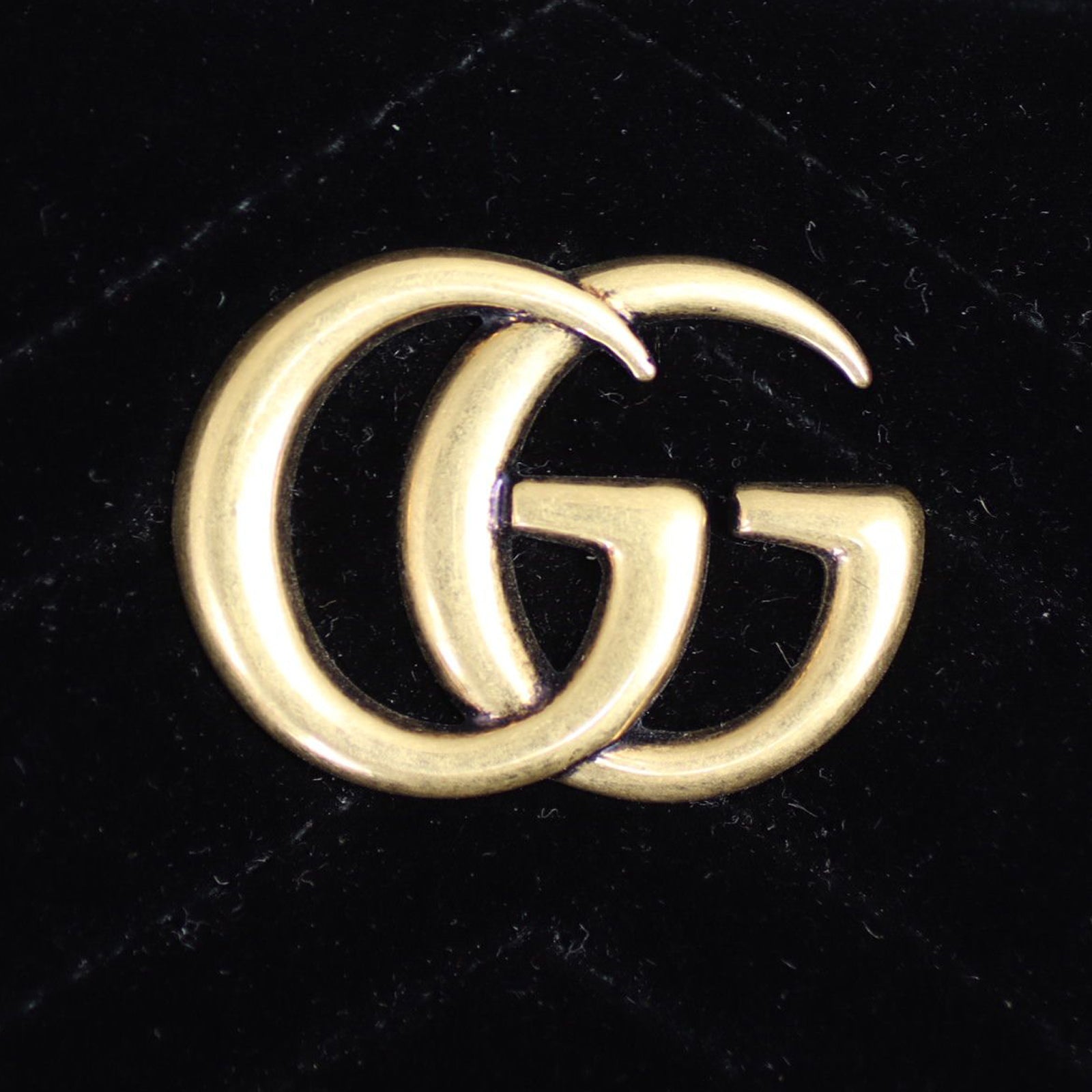 Gucci GG Marmont Matelasse Velvet Belt Bag Hardware