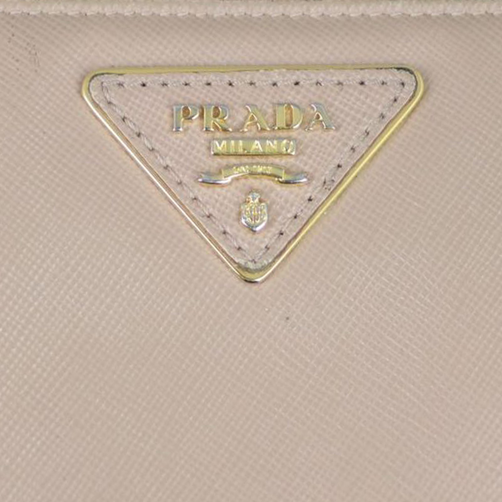 Prada Saffiano Zip Around Wallet Hardware