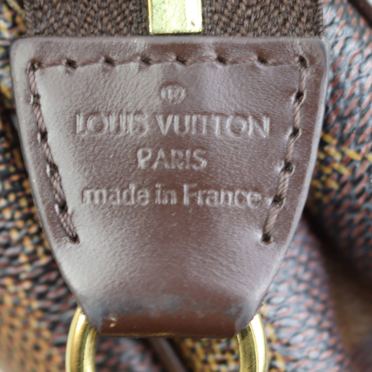 Louis Vuitton Eva Pochette Damier Ebene Stamp
