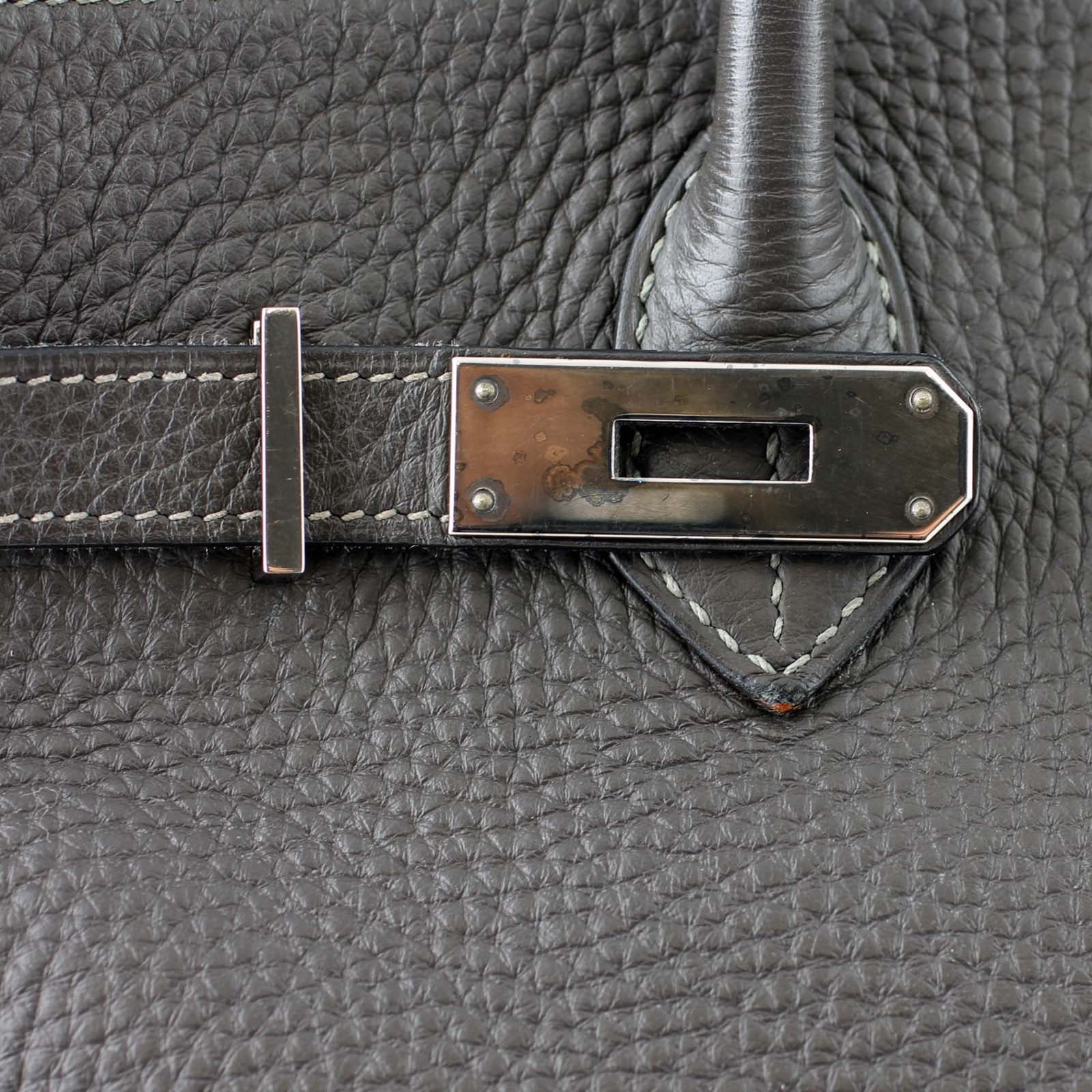 Hermes Birkin 35 Graphite Togo Plate Wear