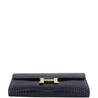 Hermes Constance Verso Long Wallet Alligator Base