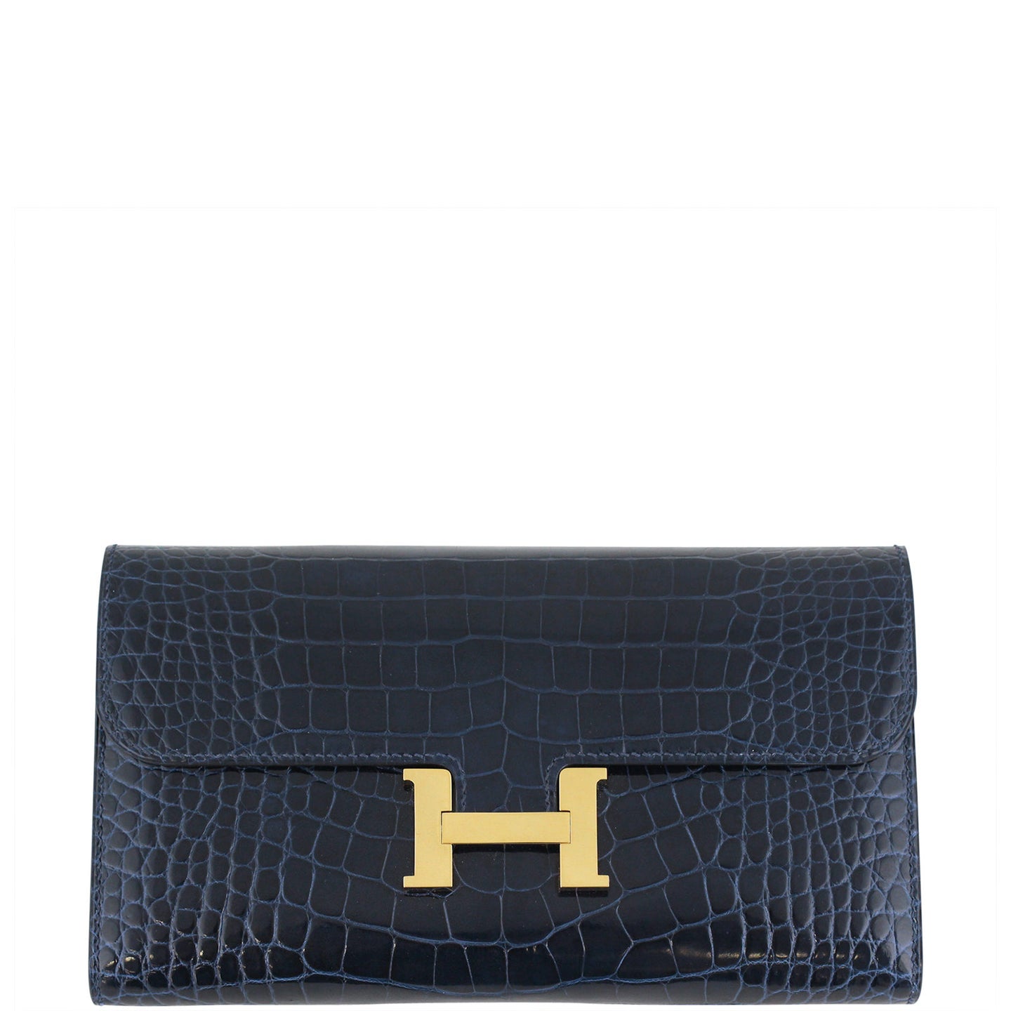 Hermes Constance Verso Long Wallet Alligator Front