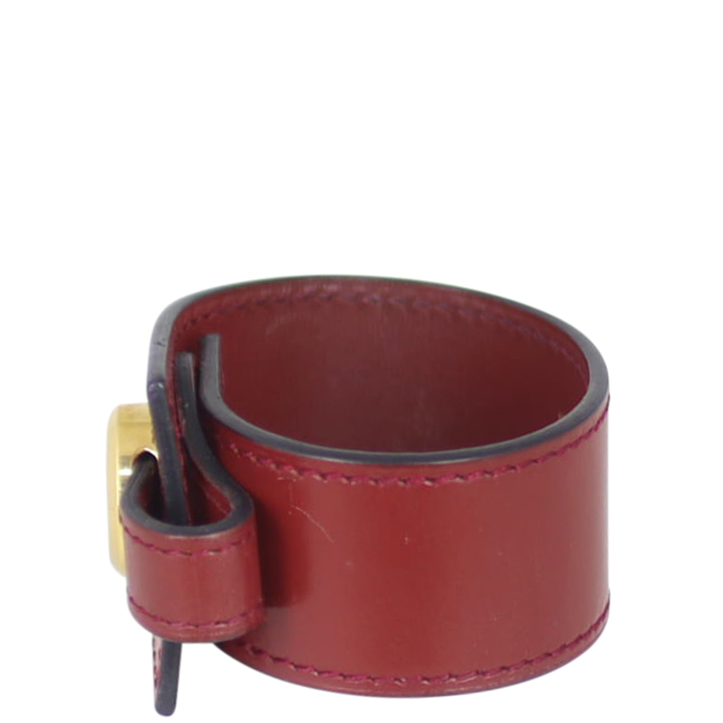 Hermes Dogon leather Cuff Bracelet Left Side