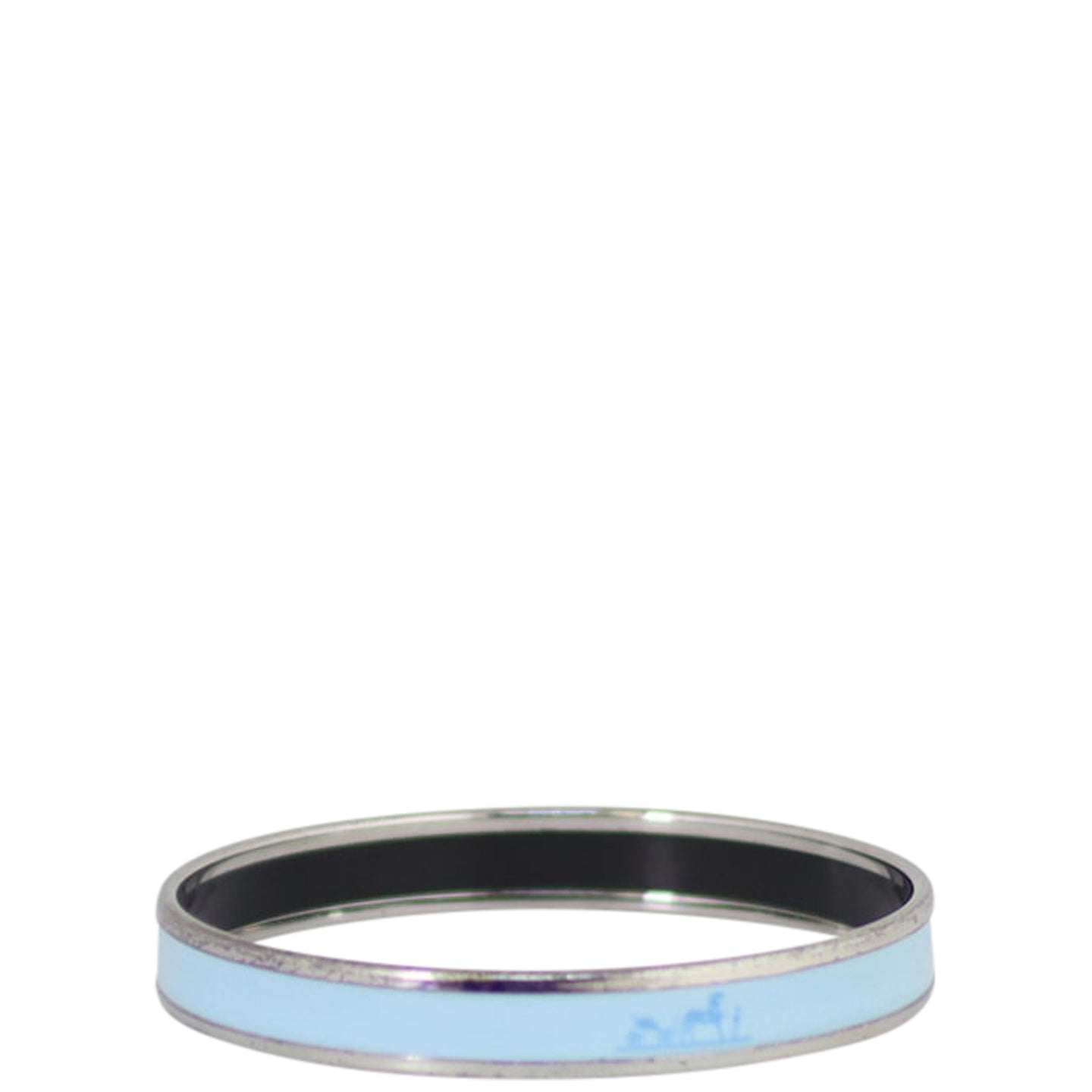Hermes Caleche Enamel Narrow Bangle Left Side