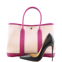 Hermes Garden Party 30 Toile Military Shoe