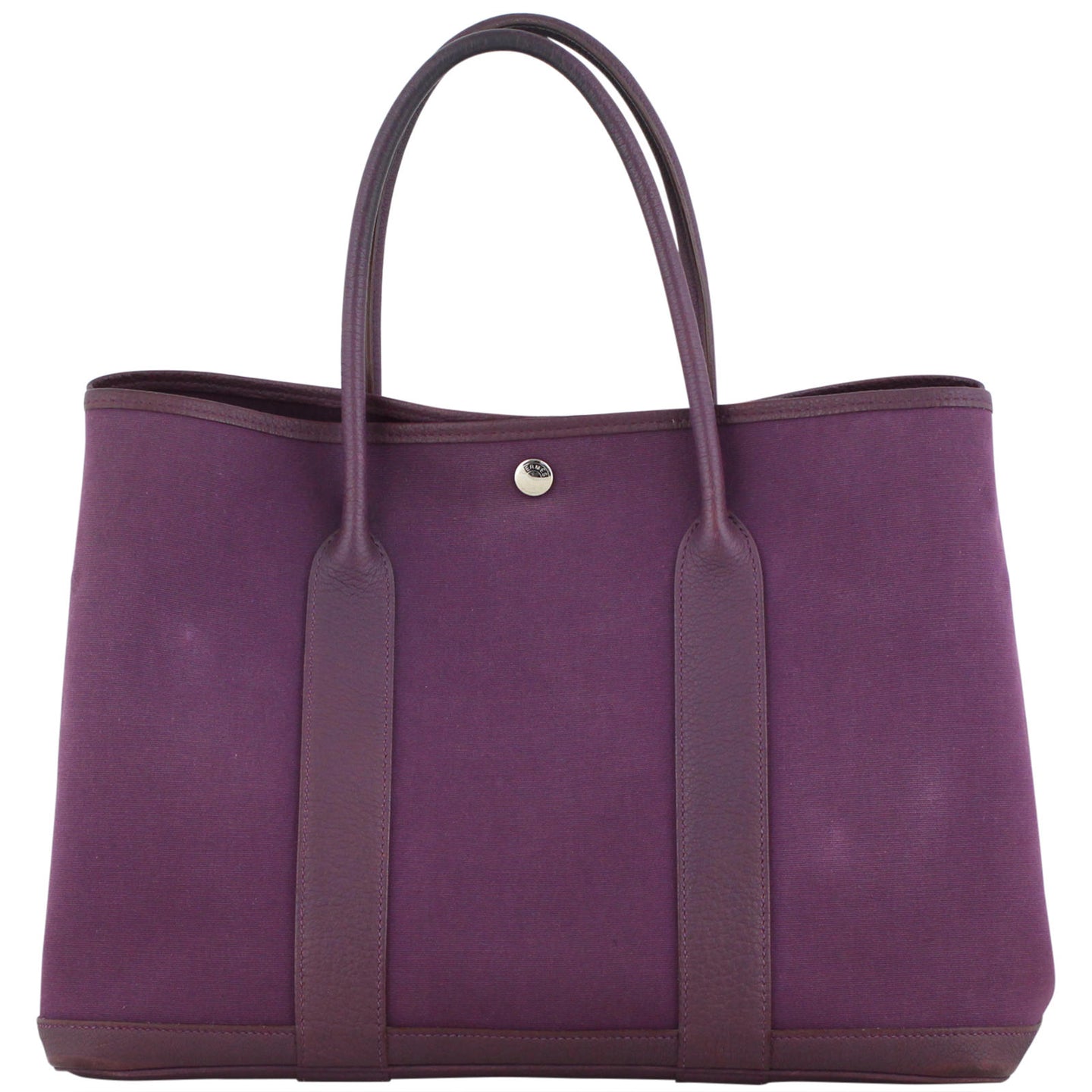 Hermes Garden Party 36 Bag Officier Canvas Back