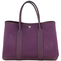 Hermes Garden Party 36 Bag Officier Canvas Back
