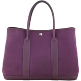 Hermes Garden Party 36 Bag Officier Canvas Front