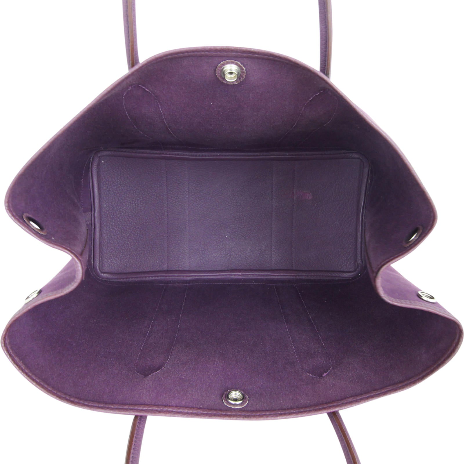 Hermes Garden Party 36 Bag Officier Canvas Interior