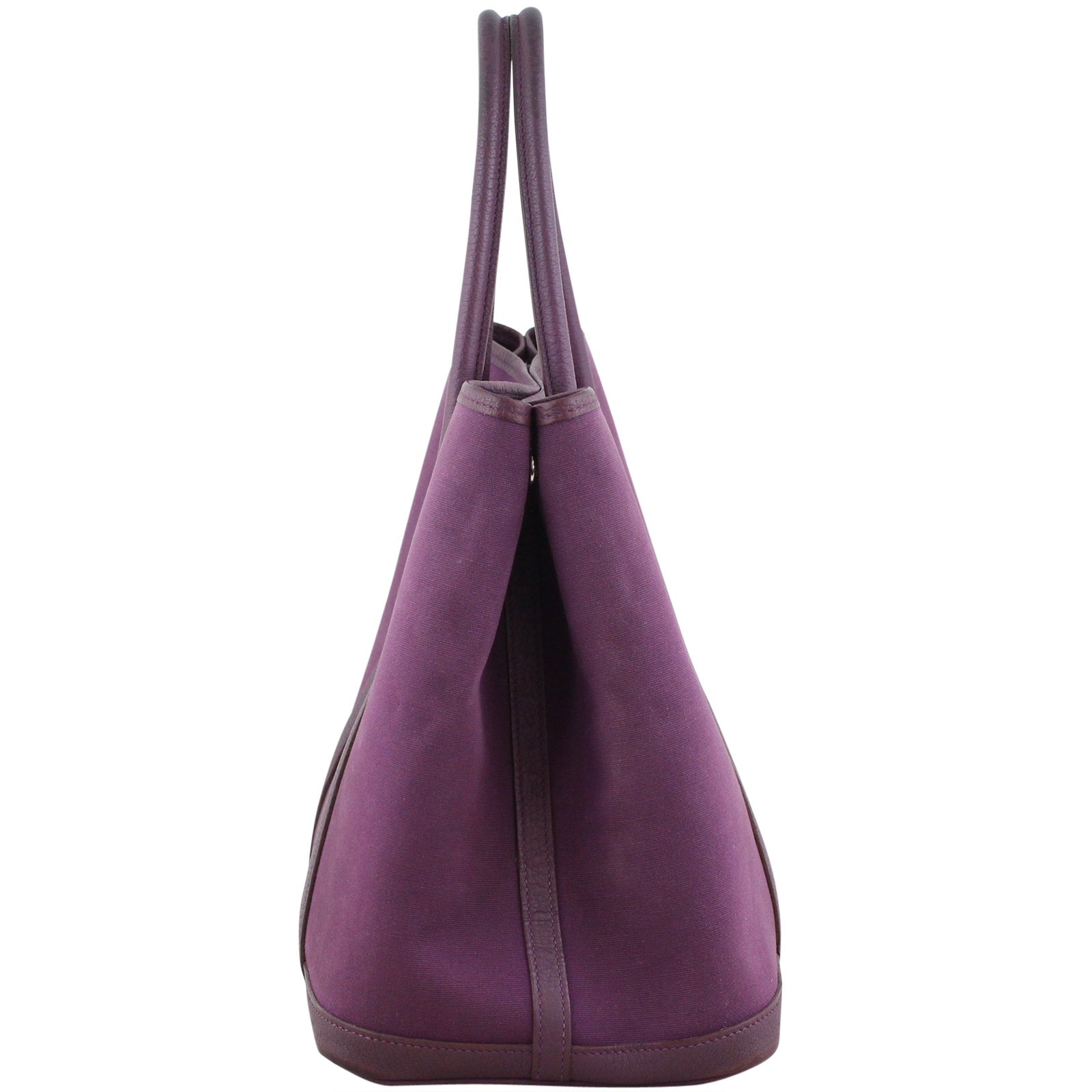 Hermes Garden Party 36 Bag Officier Canvas Left