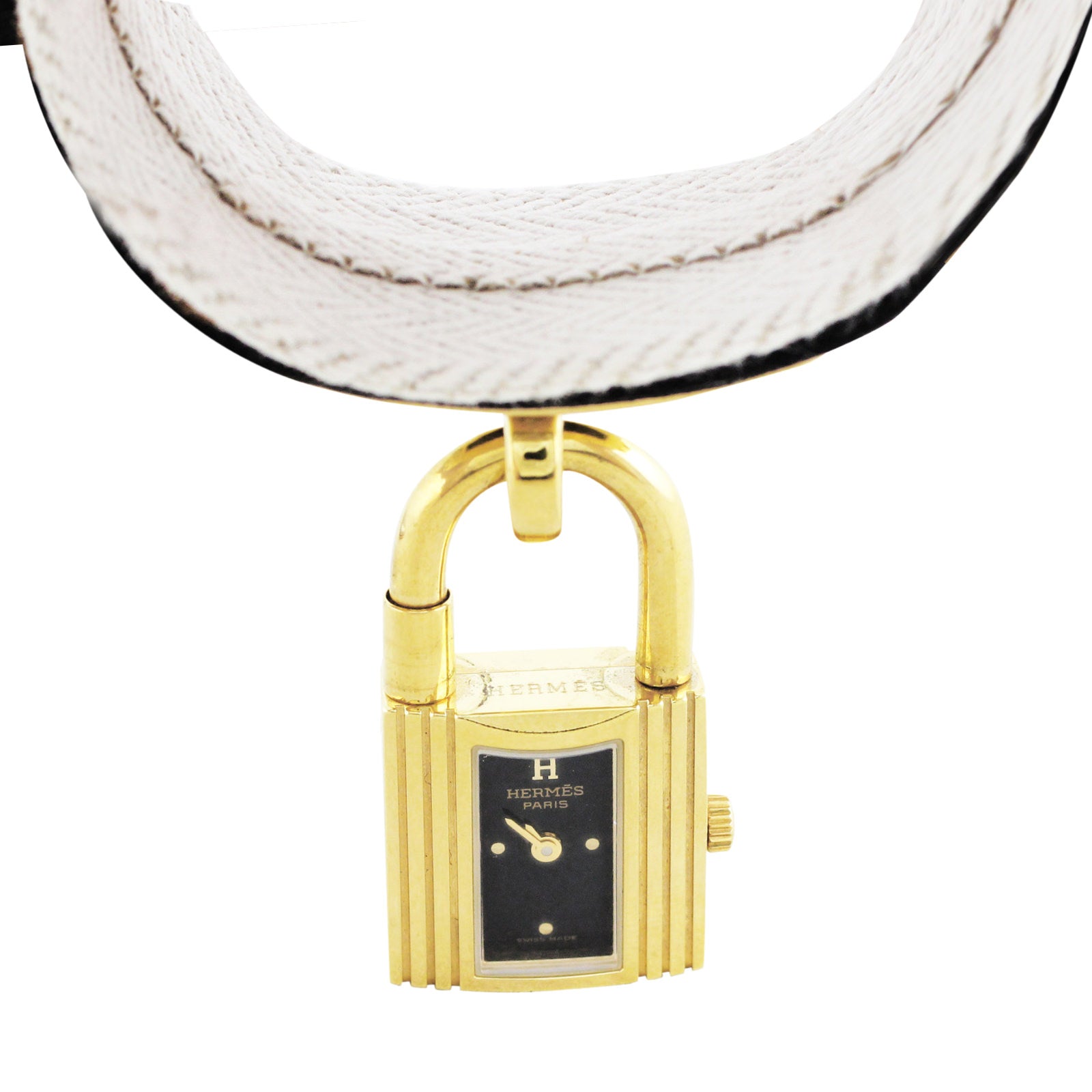 Hermes Kelly Watch Black Front Details