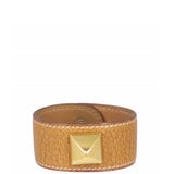 Hermes Medor Leather Cuff Bracelet Front