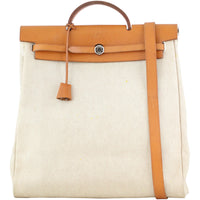 Hermes Toile Herbag 40 Tall Front Strap