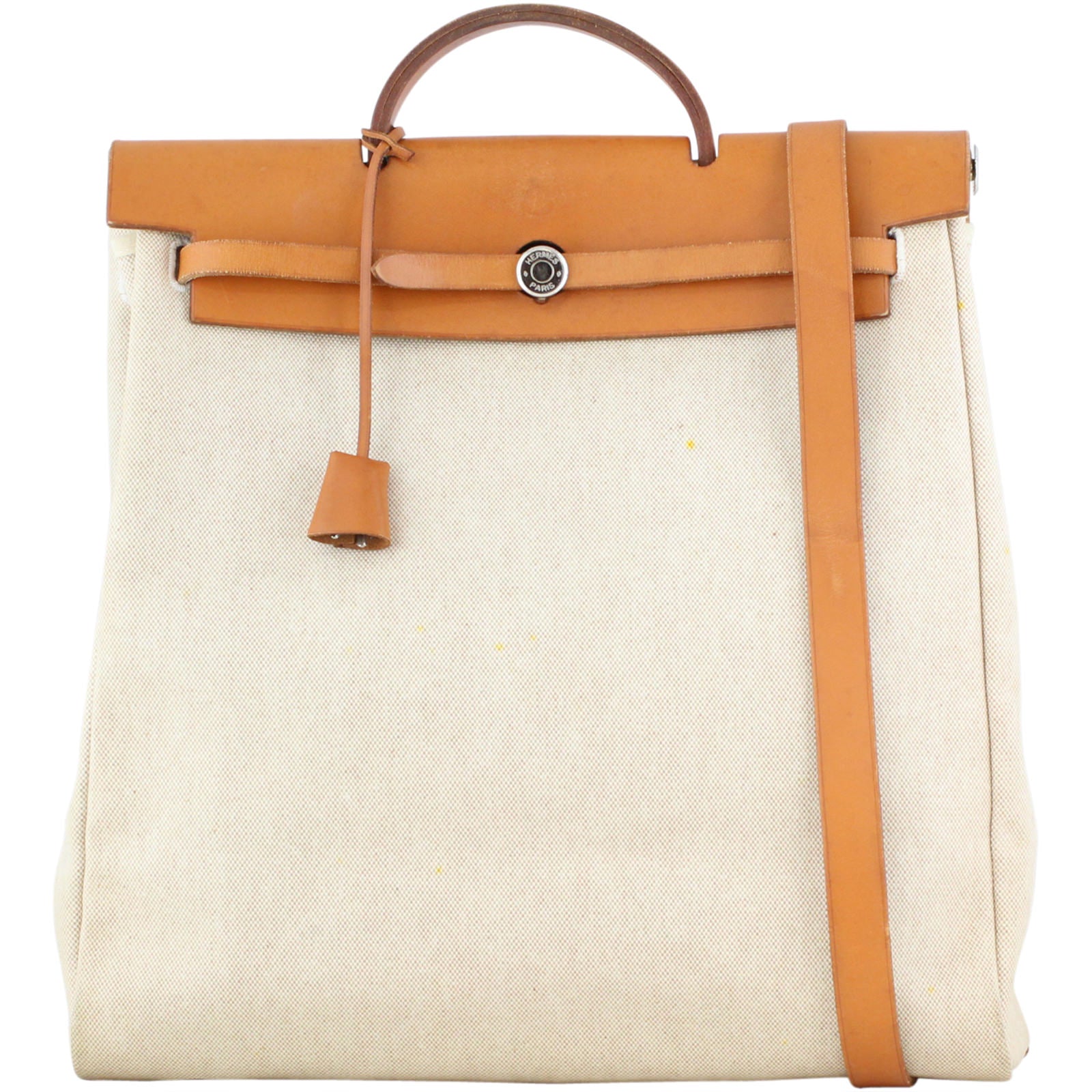 Hermes Toile Herbag 40 Tall Front Strap
