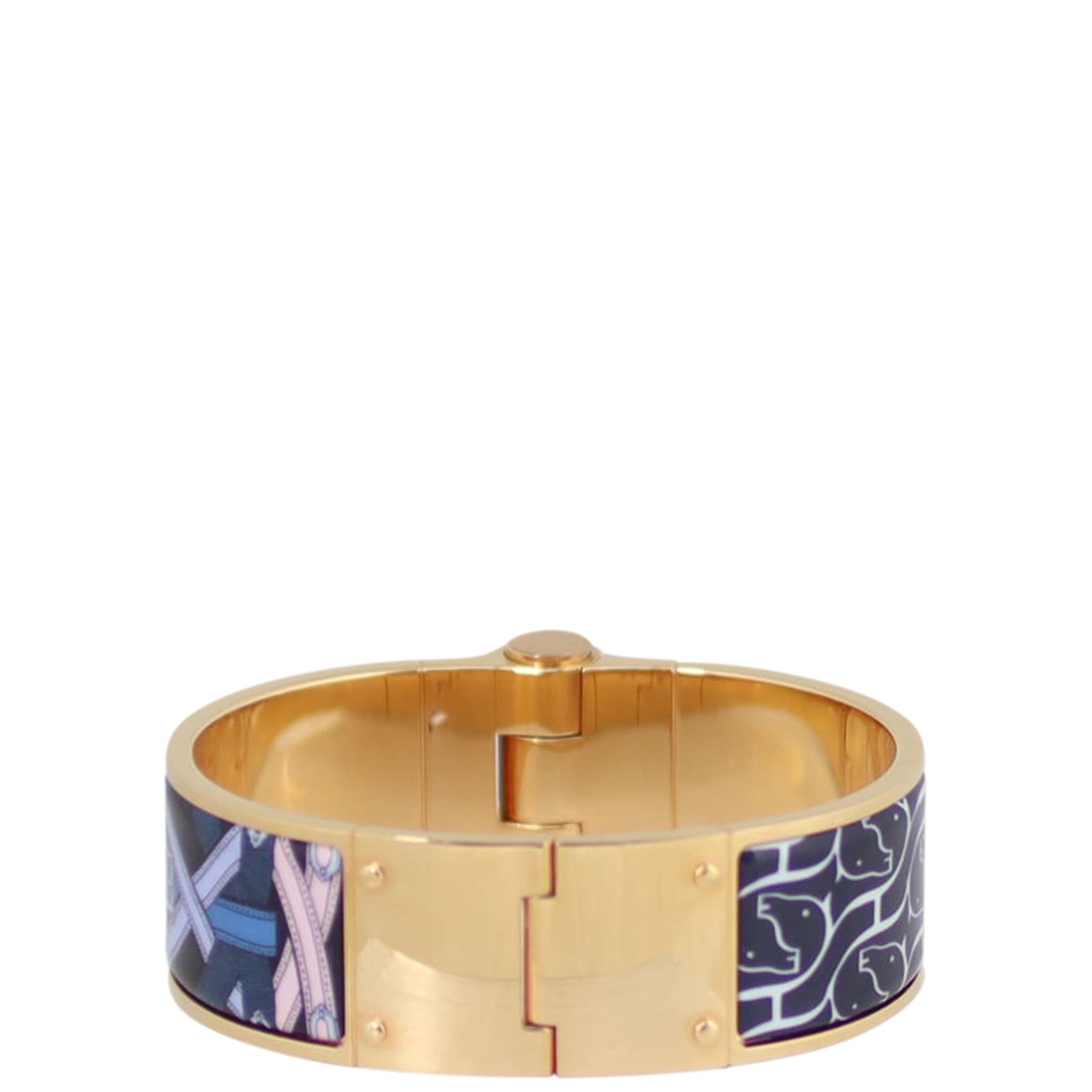 Hermes Wide Enamel Bracelet Back