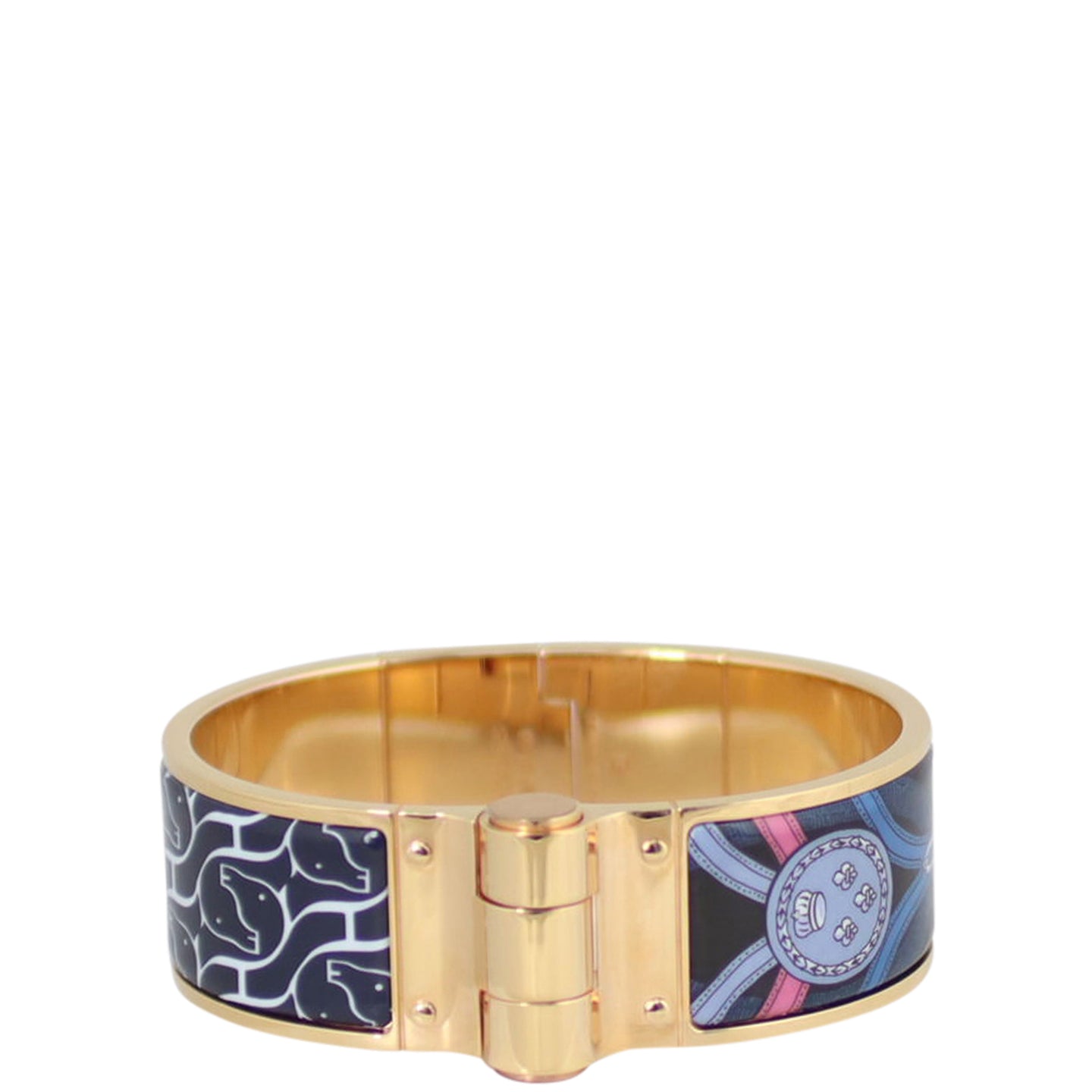Hermes Wide Enamel Bracelet Front