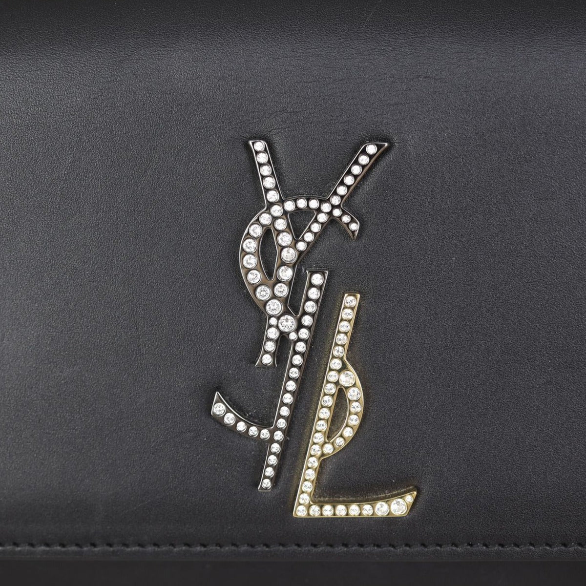 Saint Laurent Kate Monogram Crystal Clutch Hardware

