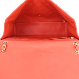 Chanel Classic Single Flap Maxi | Coral Red