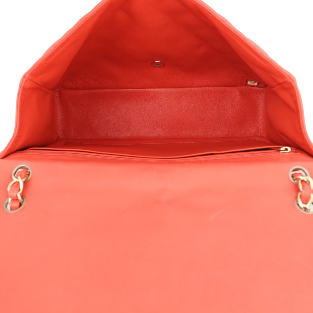 Chanel Classic Single Flap Maxi | Coral Red