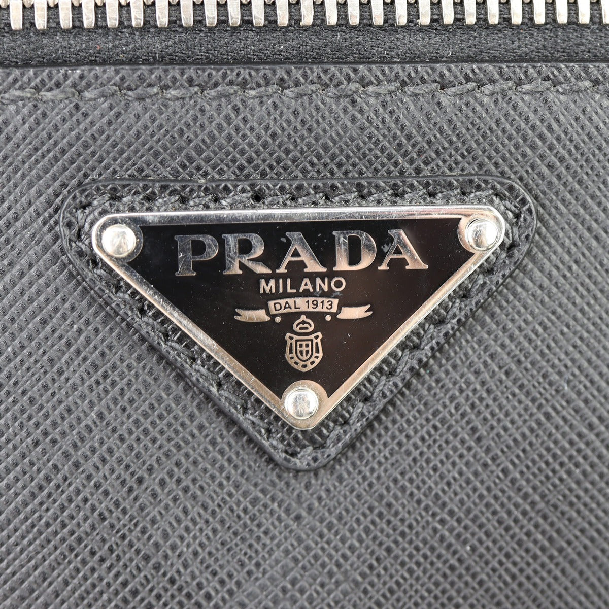 Prada Saffiano Cross-Body Messenger Bag Hardware