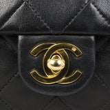 Chanel CC Single Flap Bag | Black Lambskin