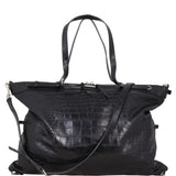 Saint Laurent Military ID Tote Large Croc-Embossed