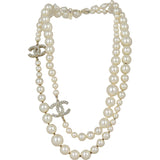 Chanel CC Pearl Long Necklace | Resin Pearl