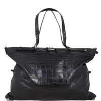 Saint Laurent Military ID Tote Large Croc-Embossed