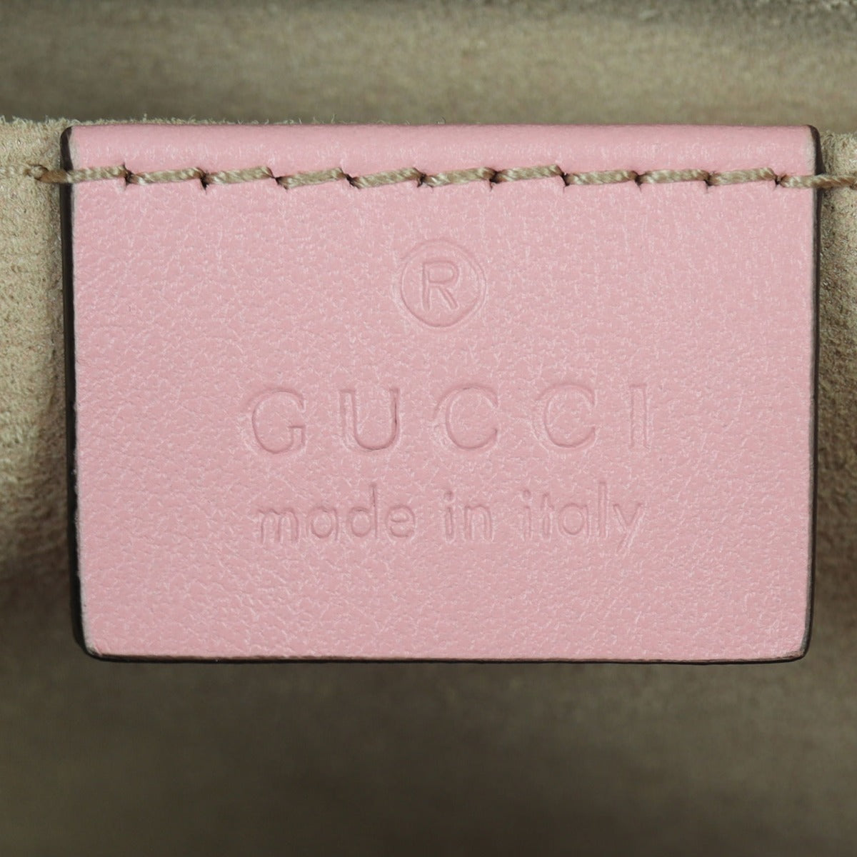 Gucci GG Marmont Small Camera Bag Interior Stamp