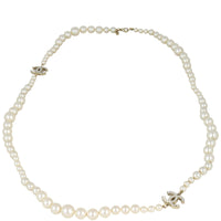 Chanel CC Pearl Long Necklace | Resin Pearl